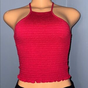 Fiore Red Halter Top - Size Medium